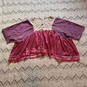 The Morgan Factory Women’s One Size Boho Recycled Flowy Top Oversized Summer